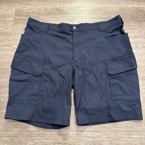 Duluth Trading Shorts Menss 46 Blue‎ Cargo Flex Fire Hose Workwear Canvas 11 in - Picture 1 of 13